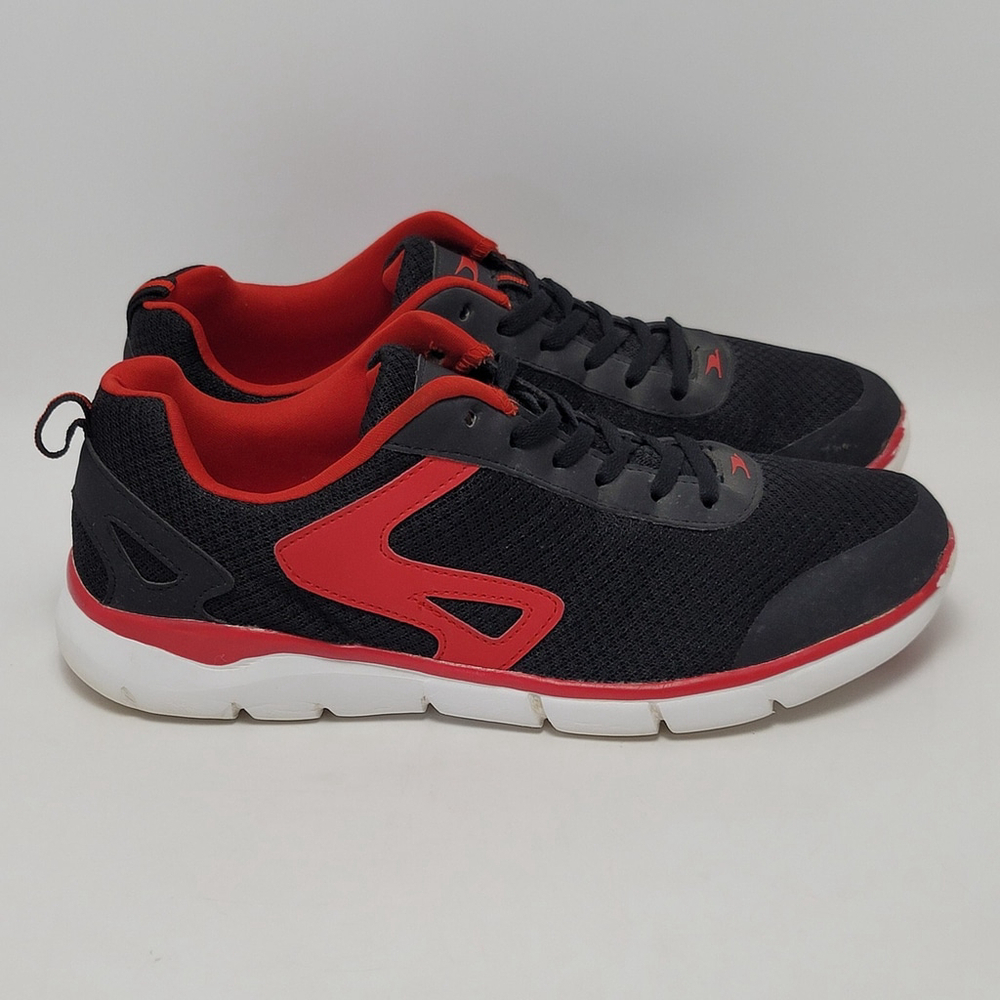 Crane Aldi Memory Foam Trainers Athletic Sneakers Mesh Black/Red/White Men’s 9